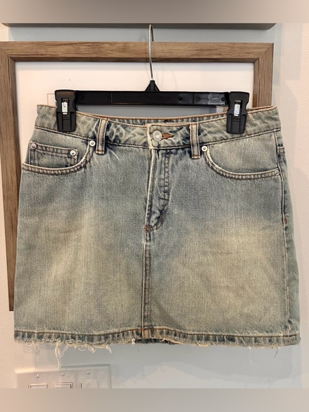 Marc by Marc Jacobs Designer Blue Denim Mini Jean Skirt Light Wash Size 26